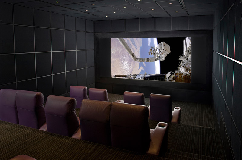 modern upscale in home theater