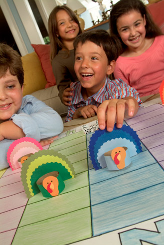 kids playing turkey game